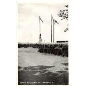   Vintage Postcard   Old Fort Massac State Park   Metropolis Illinois