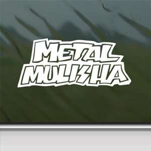  Metal Mulisha Logo White Sticker Car Vinyl Window Laptop 
