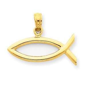  14k Ichthus Fish Pendant Jewelry