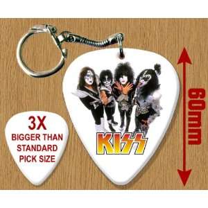  Kiss BIG Guitar Pick Keyring: Musical Instruments