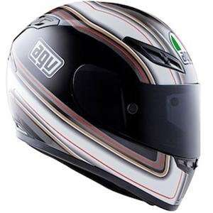    AGV GP Tech Multi Stripes Helmet   X Large/Black/White Automotive