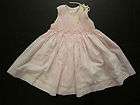 Luli & Me Sweet Light Pink Smocked Floral Embroidered Full Occasion 
