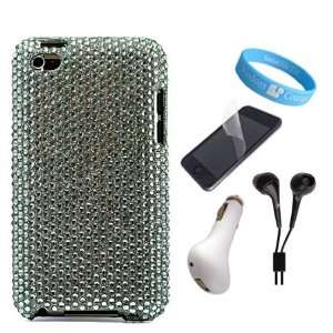  Elegant Silver Rhinestones Protective Case for Apple iPod Touch 4G 