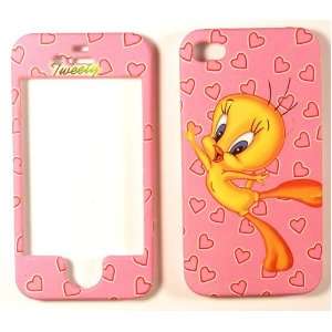  Tweety Bird Pink iPhone 4 4G 4S Faceplate Case Cover Snap 