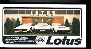 1980 Lotus Esprit Elite Sprint Sales Brochure Book  
