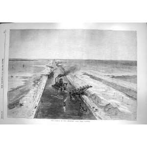  1869 Isthmus Suez Maritime Canal Kantara Egypt