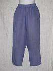 FLAX by Jeanne Engelhart Purple Womens Linen Capri Pants Petite P 