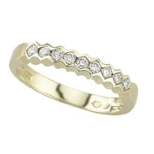  Jagged 14K Yellow Gold 0.25cttw Stunning Diamond Ring 