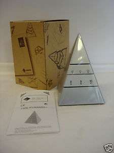 Museum Co. 6 Silver Time Pyramid Desk Clock NEW!  