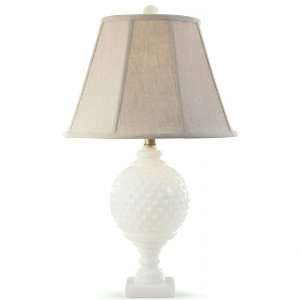  JCP Home Hobnail Glass Table Lamp   White: Home 