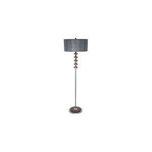Lyla Floor Lamp   62 with Walnut Wood Base and 18x18x9 Blue Grass 