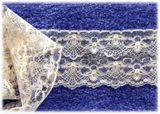 YARDS NATURAL 3½”W DELICATELY EMBROIDERED LACE TRIM  