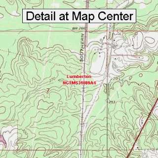 USGS Topographic Quadrangle Map   Lumberton, Mississippi 
