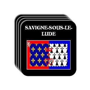   de la Loire   SAVIGNE SOUS LE LUDE Set of 4 Mini Mousepad Coasters