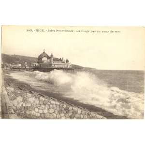  1920s Vintage Postcard Jetee Promenade   Pier   Nice 