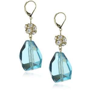  Leslie Danzis Blue Two Stone Drop Earrings: Jewelry