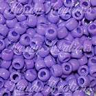 100 Light Purple Pony beads kandi RAVER 6x9mm Plastic 4 Rave Bracelets 