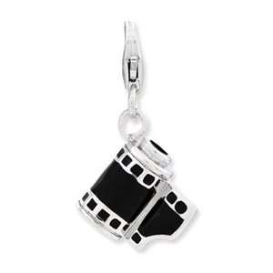   Gift Sterling Silver Enameled 3 D Roll Of Film W/Lobster Clasp Charm