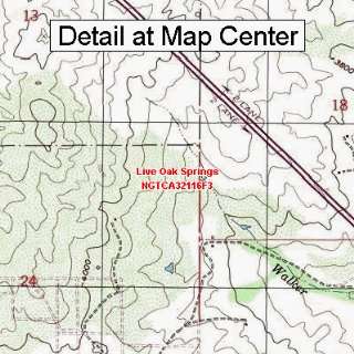 USGS Topographic Quadrangle Map   Live Oak Springs, California (Folded 