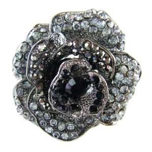  Silver Rose Ring (Elastick Band) one size Toys & Games