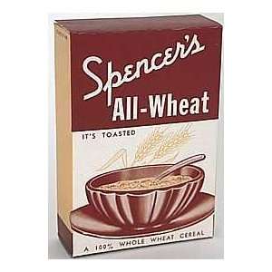 Vintage Spencers All Wheat Cereal Box 