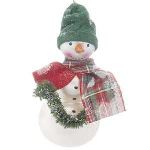  Snowman with Garland Christmas Ornament