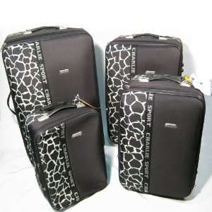 : Travel Luggage Set 4 PC Expandable Bag Suitcase Rolling Lightweight 