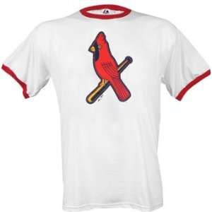 St. Louis Cardinals Cooperstown Throwback Logo Ringer T Shirt:  