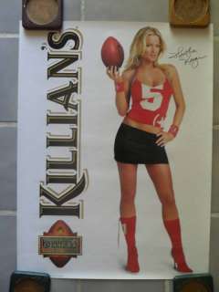 Sexy Girl Beer Poster Killians Heather Kozar Football  