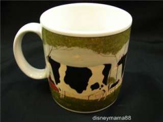 Sakura Warren Kimble Folk Art Animal Cow Cup Mug  
