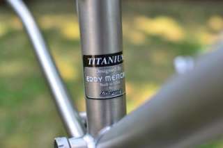 Eddy Merckx Titanium AX Road bike frame set w carbon fork 58 x 57cm ti 