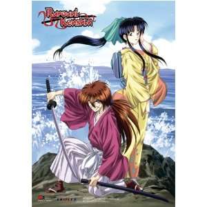  Rurouni Kenshin: Kenshin & Kaoru Wall Scroll (Fabric Cloth 