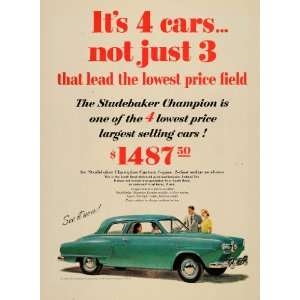 1950 Ad Studebaker Champion Custom Six Passenger 2 Door 