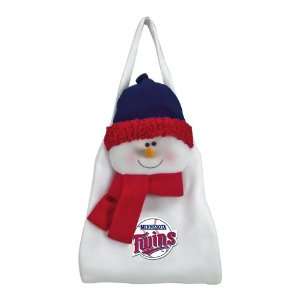 Minnesota Twins Snowman Winter Holiday Door Sack   MLB Baseball 