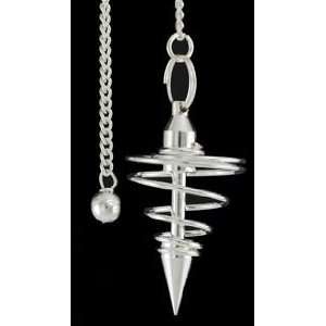  Silver Plated Brass Spiral Pendulum 