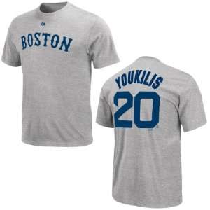  Boston Red Sox Kevin Youkilis Number and Number Road Gray 