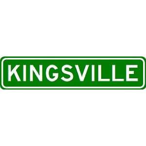  KINGSVILLE City Limit Sign   High Quality Aluminum Sports 