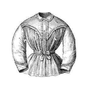 1869 Ladies Ruffled Night Jacket Pattern 