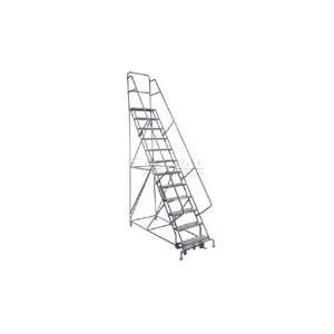   24W 11 Step Steel Rolling Ladder 10D Top Step: Home Improvement