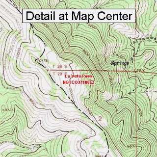  USGS Topographic Quadrangle Map   La Veta Pass, Colorado 