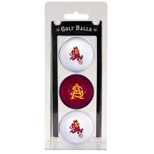  Arizona State Sun Devils Team Logo Three Golf Ball Pack 