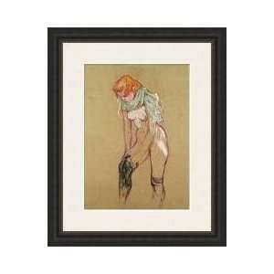  Woman Pulling Up Her Stocking 1894 Framed Giclee Print 