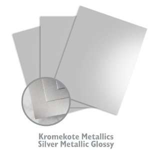  Kromekote Metallics Silver Metallic Paper   100/Carton 