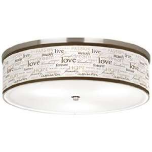  Positivity Nickel 20 1/4 Wide Ceiling Light: Home 