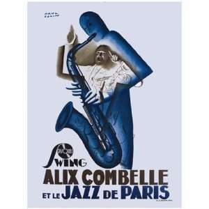  Alix Combelle. Jazz Paris by Paul Colin 28x36 Kitchen 