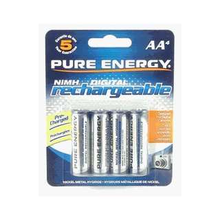  Pure Energy AA Rechargeable Batteries   4 pack 