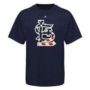  St. Louis Cardinals Stars and Stripes Logo T Shirt by 