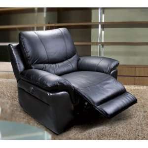  Motorized Recliner in Black Leather   Coaster