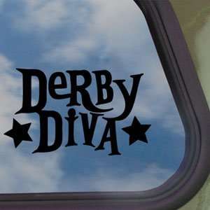  Derby Diva Black Decal Truck Bumper Window Vinyl Sticker 