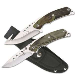 Hunting Jungle Set Stainless Steel Blades 8.5inch Gut Hook Fixed Knife 